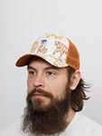 Бейсболка DJINNS арт. HFT Aloha Tiger (кремовый / рыжий)
